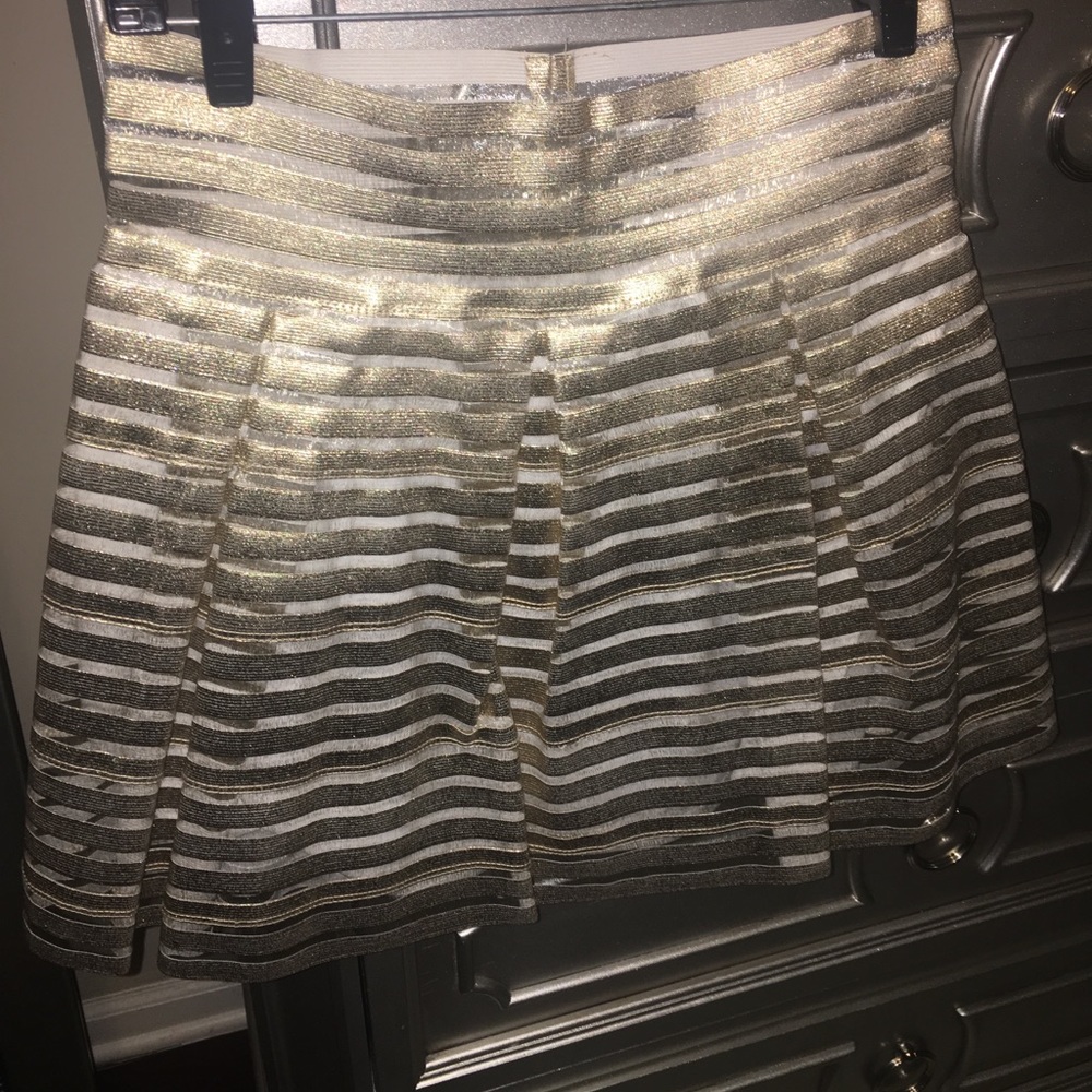 Gold skater skirt
